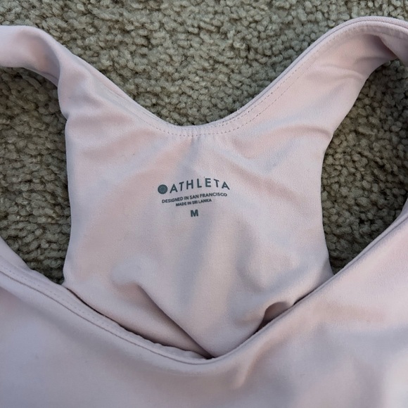 Athleta Light Pink Conscious Crop Sports Bra - Picture 3 of 3